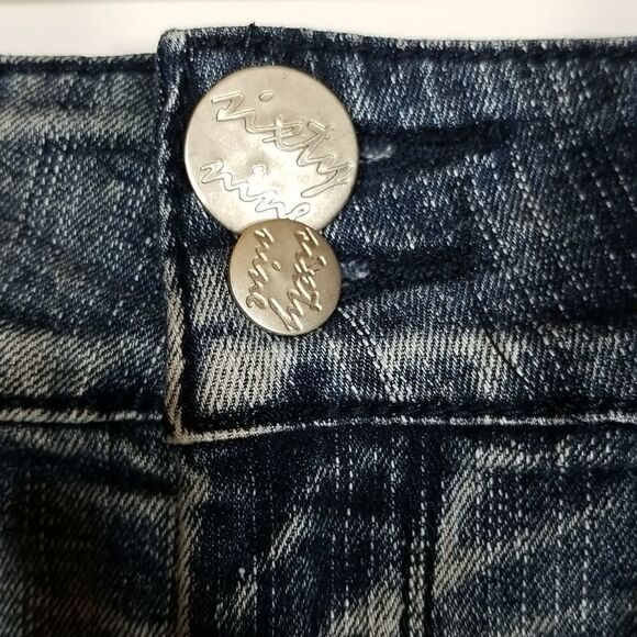 Sixty Nine Skirt Women's Size 28 Jean Mini Dark Wash Button Zipper Closure - Picture 3 of 10